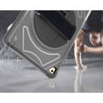 Wholesale Samsung Tab S3 9.7 (2017) Armor Case 360 Degree Swivel Kickstand Hand Grip Handle (Hot Pink)